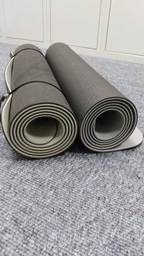 Килимок для йоги та фітнесу TPE (йога мат, каремат спортивний) OSPORT Yoga ECO Pro 6мм (FI-0076) Бірюзово-бузковий фото від покупців 9