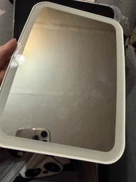 Дзеркало для макіяжу акумуляторне безпровідне 3 режими Smart LED Makeup Mirror косметичне настільне з LED підсвіткою у ванну кімнату біле фото від покупців 10