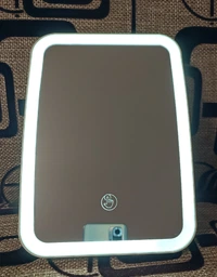 Дзеркало для макіяжу акумуляторне безпровідне 3 режими Smart LED Makeup Mirror косметичне настільне з LED підсвіткою у ванну кімнату біле фото від покупців 5
