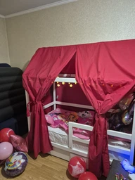 Балдахін намет на дитяче ліжко Домік "Бежева Хмара" фото від покупців 1