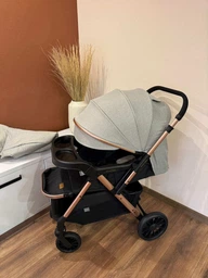 Прогулянкова коляска з перекидною ручкою Ninos Maxi 2, Black Gold фото от покупателей 2