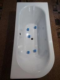 Ванна акриловая Helmken Marbella Lux 180x80 см (1F828118P4) комплект 3 в 1: правосторонняя ванна, ножки, Белая фронтальная панель фото от покупателей 1