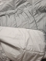 Одеяло Sleepingg всесезонное евро 200х220 см антиаллергенное волокно двухстороннее Серо-белое (2200004313429_1) фото от покупателей 3