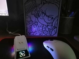 Беспроводная магнитная мышь Ajazz AJ159 APEX PAW3950 400 мАч RGB Голубой фото от покупателей 8