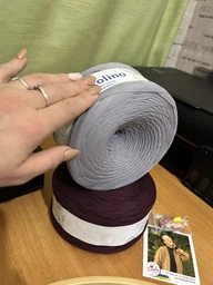 Трикотажна пряжа Trikolino 7-9mm XL, Антрацит меланж, 120м, для в'язання корзин, килимків, сумок, косметичок, Триколіно фото від покупців 1