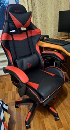 Крісло ігрове з підніжкою RZTK Viper Red