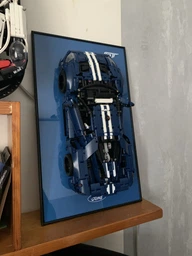 Арт Держатель Рамка на Стену 50x30 см. для Вашего Конструктора Technic Ford GT 2022 (42154) - Type-A