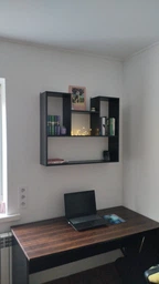 Полиця для книг та декору 90*75*20 см ДСП Темний венге