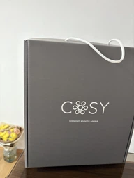Жіночий велюровий халат COSY довгий в подарунковій упаковці S французський сірий V012
