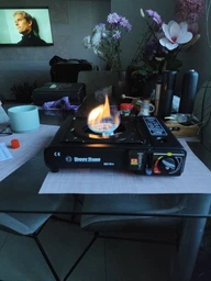 Туристичний газовий пальник плита з п'єзопідпалом з кейсом Happy home BDZ-155A (1756375584) фото від покупців 4