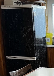 Набор самоклеящаяся ПВХ пленка 2 шт по 0,6х3м, HOME DESIGN, интерьерная, водостойкая, для мебели и кухни, цвет черный мрамор (черная)