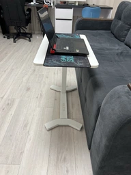 Приставной стол на колесах с регулировкой высоты RZTK Desk Compact White 700 х 400 мм фото от покупателей 3