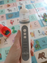Назальний аспіратор для дітей VELORA LELIK™, електричний акумуляторний соплевідсмоктувач 65 kPa, бокс для зберігання + Подарунок Дитячий манікюрний набір LELIK 4in1, безпечний догляд за нігтями немовляти, зелений фото від покупців 2