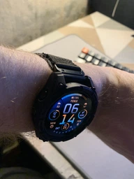 Ремешок для часов Hemsut HGA142 Shock the world Garmin Black 22 mm