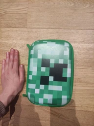 Детский школьный пенал Майнкрафт Minecraft для мальчиков зеленый органайзер 3 отделения фото от покупателей 9