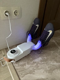 Сушилка для обуви электрическая с таймером до 120 мин Shoe Dryer 360°, антибактериальная универсальная электросушилка для быстрой сушки кроссовок, ботинок, сапог, тапочек, питание 220 В Белая, VEN-00144-White фото от покупателей 7