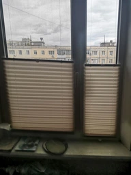 Жалюзі пліссе на вікна FIREL Diego 555 64х140см Лате фото від покупців 7