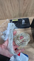Светодиодная гирлянда USB штора, медная нить, теплый белый, 3x3 м, 8 режимов, с пультом