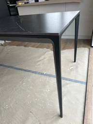 Обеденный стол HESTIA B3923B 180x90x74 см Черный + песочно-черный, матовое покрытие (АР000107616) фото от покупателей 4