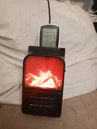 Конвекторный обогреватель электрический Flame Heater 1000W с пультом (1007483-Black-1)
