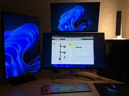 Настільне кріплення для двох моніторів OfficePro 17-49" 2-20 кг Black (MA122B) фото від покупців 5