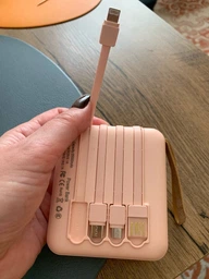 Павербанк PowerBank із шнурами та ліхтарем 20000mAh Ma-3012 |10W|білий фото от покупателей 7