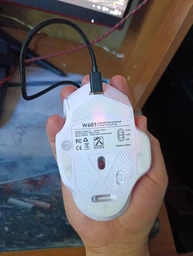 Мышь беспроводная, бесшумная MiKESPN W601 с аккумулятором и подсветкой 2,4G+Bluetooth White