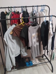 Подвійна стійка вішалка для одягу та взуття Smart Loft Master Rack сталева з полицею White