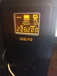 ИБП Gear 1500VA LCD Metal RJ45+USB (GU-1500MLCD)