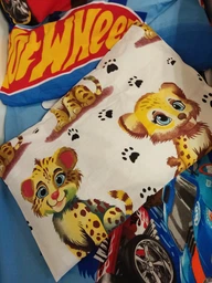 Простынь без резинки детская Бязь Машинки Hot Wheels 110*160