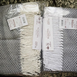 Плед бавовняний Vladi Букле 140х200 см сірий (ly4695)