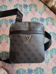 Чоловіча сіра сумка з візерунком VEZZOLA SMART Guess OS HMEVZLP2223