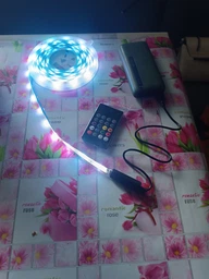 Светодиодная LED лента 5м Smart RGB + White с пультом и USB питанием. Управление через телефон Bluetooth 5050 Совместимость с Авто, ТВ, ПК (модель Striscia Led RGB) БЕЛАЯ фото от покупателей 1