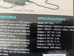 MARSRIVA - Джерело безперебійного живлення MARSRIVA Mini UPS KP1 Plus 16000 mAh фото от покупателей 15