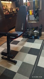 Скамья тренировочная Hop-Sport HS-1030 с фиксатором для ног для пресса универсальная фото от покупателей 7