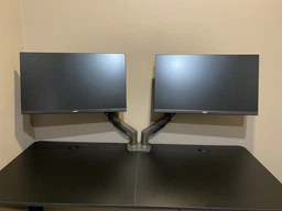 Кронштейн-подставка для двух мониторов North Bayou NB F160 VESA 17" - 27" настольный с 3D регулировкой и функцией PIVOT Черный