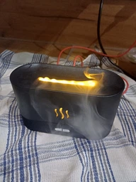Увлажнитель воздуха, портативный аромадифузор с имитацией огня Kinscoter DQ-701 180 мл, White фото от покупателей 2