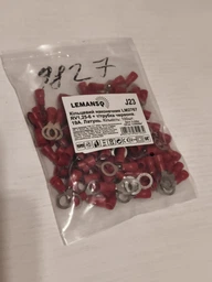 Накінечник кільцевий Lemanso LM2767 ізольований RV1,25-6 100 шт Червоний