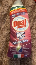 Гель для чищення туалету DUAL POWER wc gel з відбілювачем con candeggina 700мл