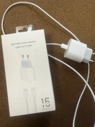 Комплект Зарядний блок для iPhone 15 16 17 Pro Plus Max Швидка зарядка USB-C Мережевий зарядний пристрій 35W Блок живлення Type-C Power Adapter; Кабель плетений 60W для швидкого заряджання айфон 15 16 17 iPad Samsung 90 см LEXEGO BK3560/W1 фото від покупців 5