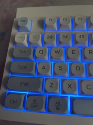 Ігрова клавіатура LANGTU L102, Дротова USB-Type-C, світлодіодне підсвічування RGB з екраном, клавіатура PBT, розкладка QWERTY ENG-UA - блакитний з білим фото від покупців 3