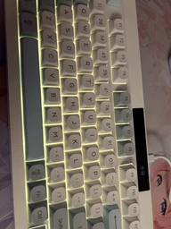 Ігрова клавіатура LANGTU L102, Дротова USB-Type-C, світлодіодне підсвічування RGB з екраном, клавіатура PBT, розкладка QWERTY ENG-UA - блакитний з білим фото від покупців 1