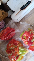 Вакууматор для еды и продуктов вакуумный упаковщик для дома бытовой аппарат с запаиванием для мяса и рыбы зеленый + пакеты 25 шт (0201-0102) фото от покупателей 10