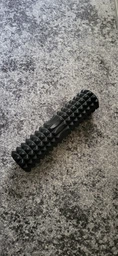 Масажний ролик EasyFit Solid Grid Roller 45 см v.2.2s чорний (суцільнолитий ролер, стійкий до пошкоджень валик, циліндр, масажер для спини, ніг, рук, шиї)