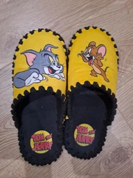Чоловічі тапочки домашні войлочні з закритим носком Tom and Jerry 42-43 ( 27-27.5 см ) жовті фото від покупців 1