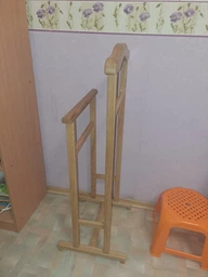 Вешалка напольная дубовая 102x45x37 см дуб светлый фото от покупателей 6