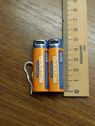 Аккумулятор литий-ионный Quantum USB Li-ion AA 1.5V 2 шт (0746020704497) фото от покупателей 2
