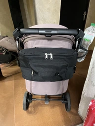 Сумка на коляску Baby Go с водоотталкивающим покрытием и карабинами (серая, 30×18×13 см)