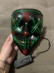 Неоновая маска Purge Mask Судная ночь ABC от батареек фото от покупателей 2