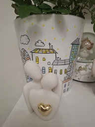 Статуетка для пар Golden Heart 7х3х9см Біла мала (M-9562S-W)